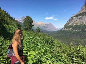 wood landscape mountains woman